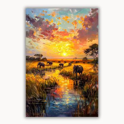 Sunset elephant 3