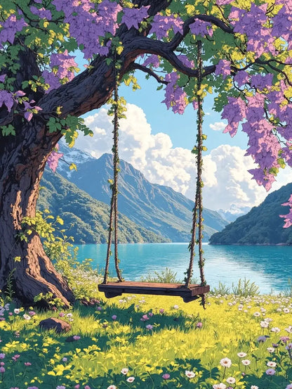 Swing by the sea