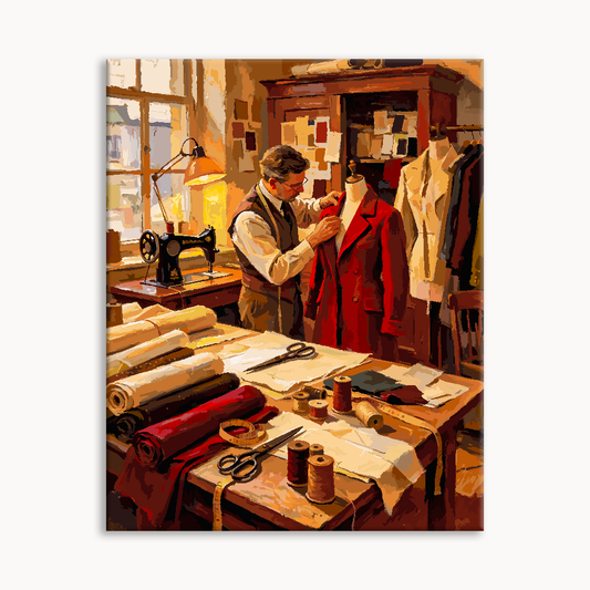 Tailor Sewing Studio Paint By Numbers