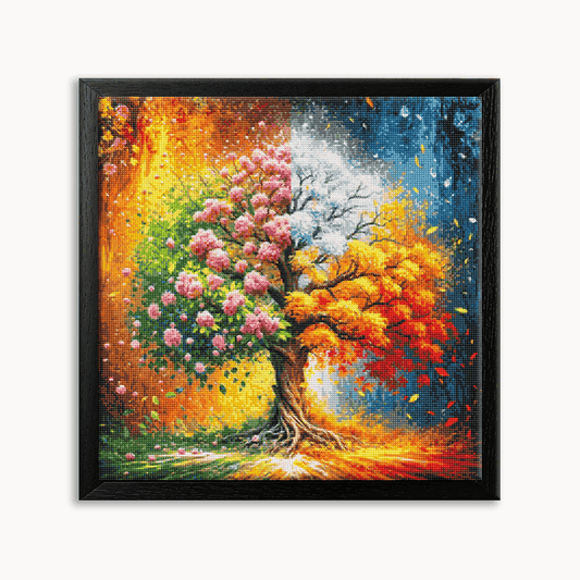 The Tree of Four Seasons Diamond Painting 40/40 50/50 60/60