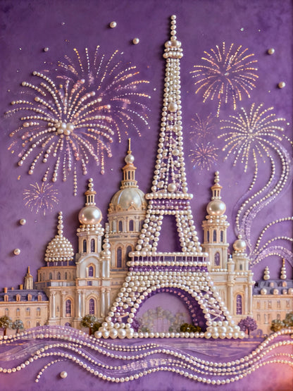 The castle's fireworks and pearl painting