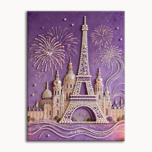 The castle's fireworks and pearl painting