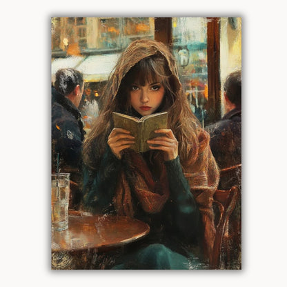The girl drinking coffee 1