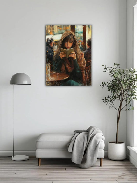 The girl drinking coffee 1