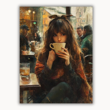 The girl drinking coffee 2