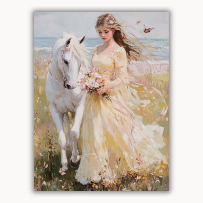 The girl leading the horse 1