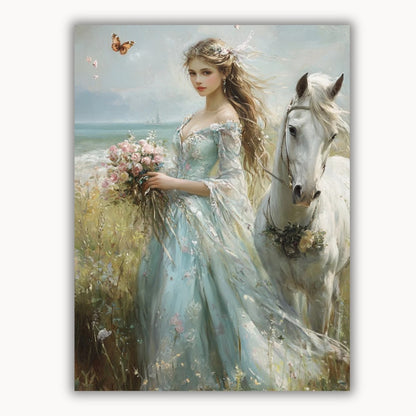 The girl leading the horse 2