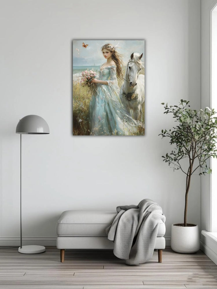 The girl leading the horse 2