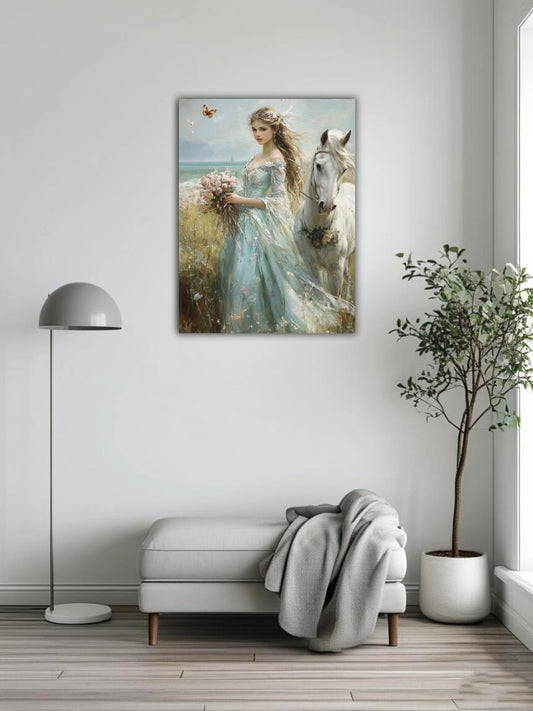 The girl leading the horse 2