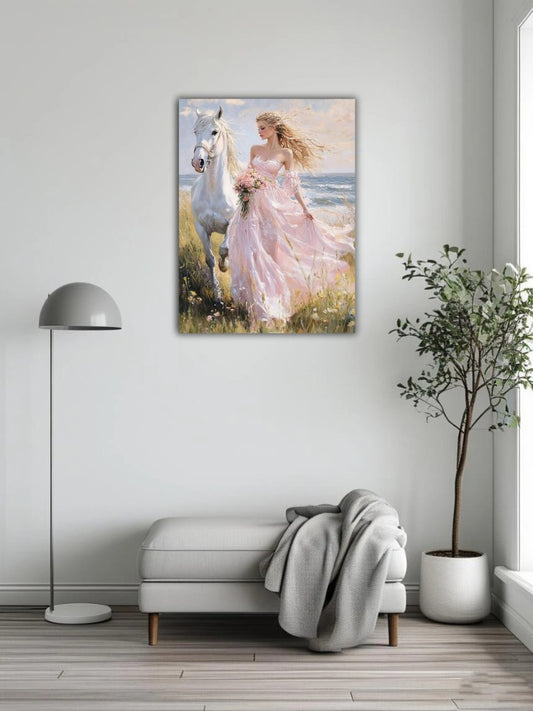 The girl leading the horse 3