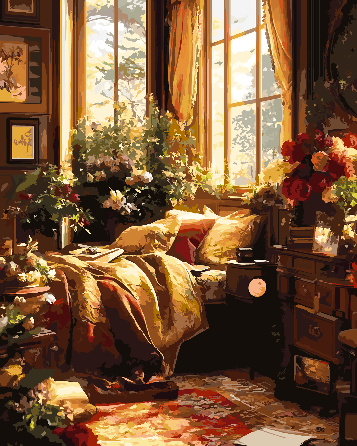 The wind blows by the bed