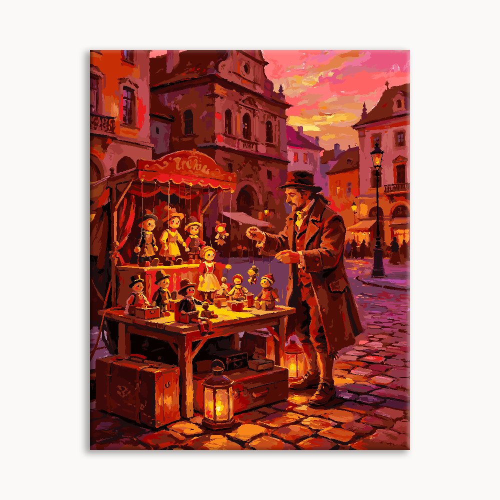 Town Square Vendor Paint By Numbers