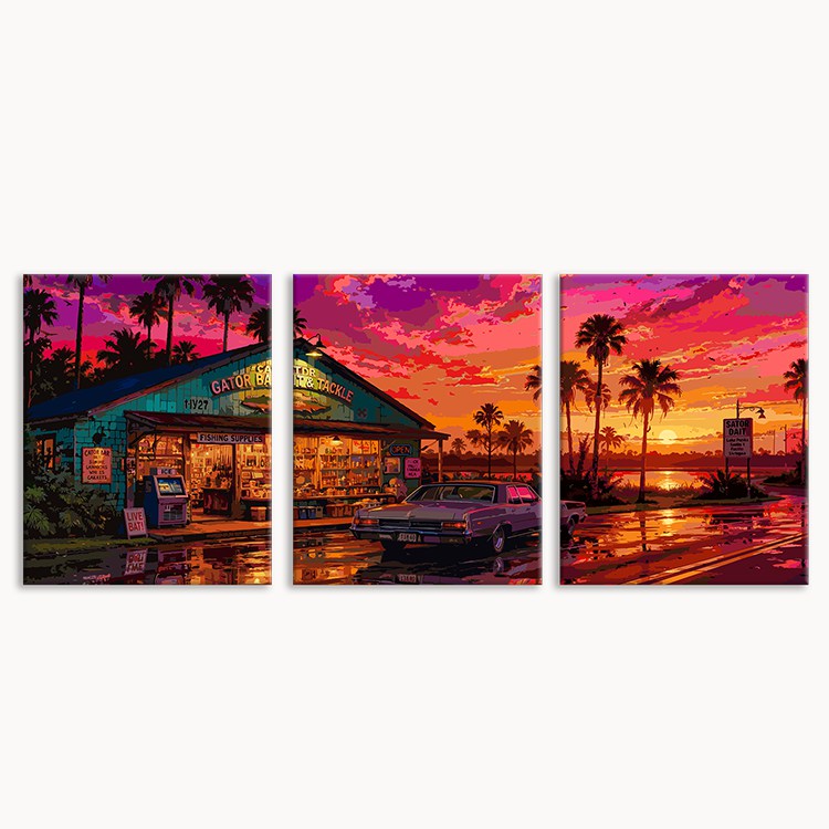 Tropic Store (Set of 3 PCS) Paint By Numbers