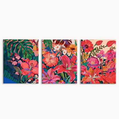 Tropical Bloom (Set of 3 PCS) Paint By Numbers