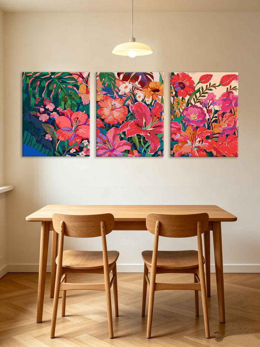 Tropical Bloom (Set of 3 PCS) Paint By Numbers