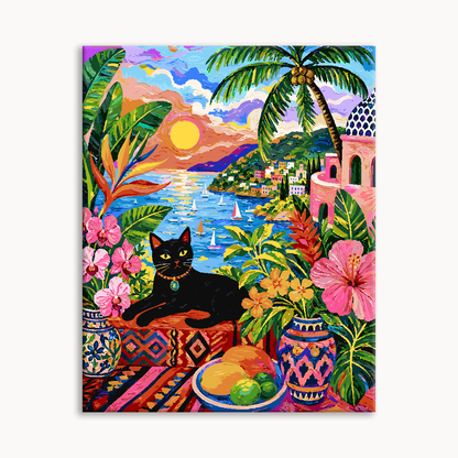 Tropical Mexican Folk Town Cat