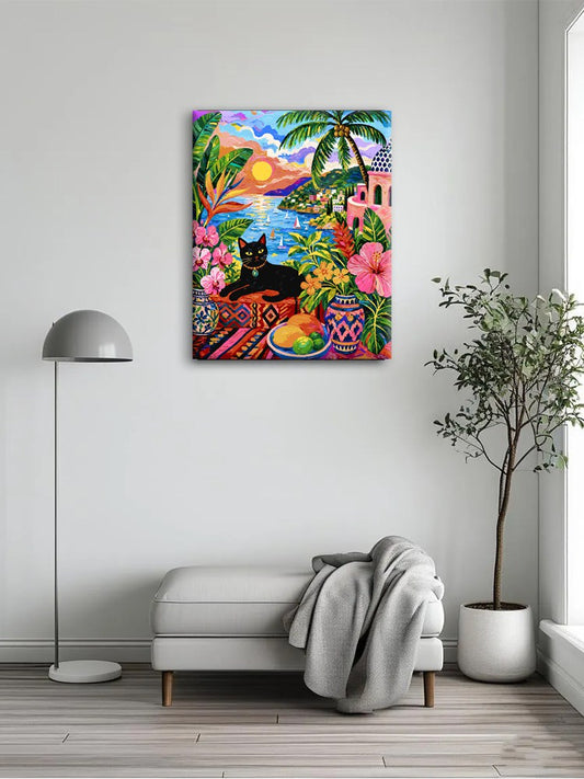 Tropical Mexican Folk Town Cat