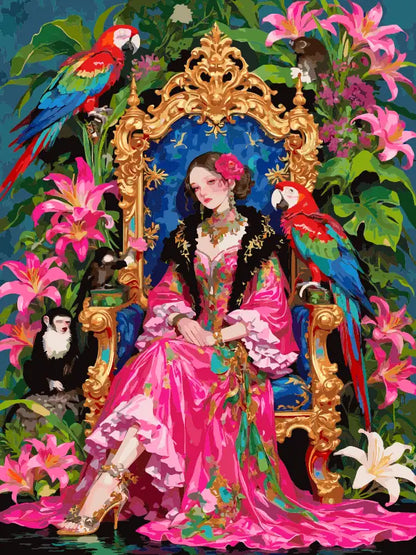 Tropical elegant woman