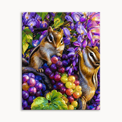 Two Squirrel Vineyard Paint By Numbers