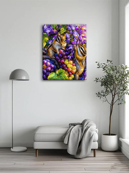 Two Squirrel Vineyard Paint By Numbers