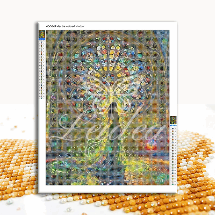 Under the colored window Diamond Painting 30/40 40/50 50/60