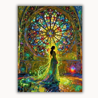 Under the colored window