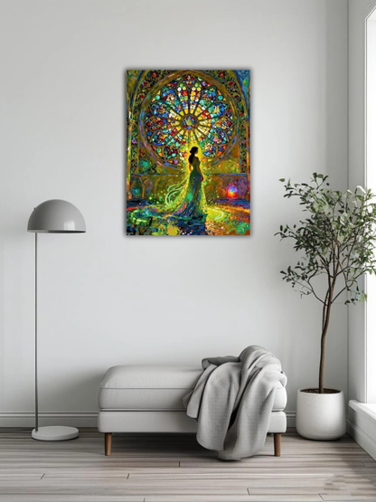 Under the colored window