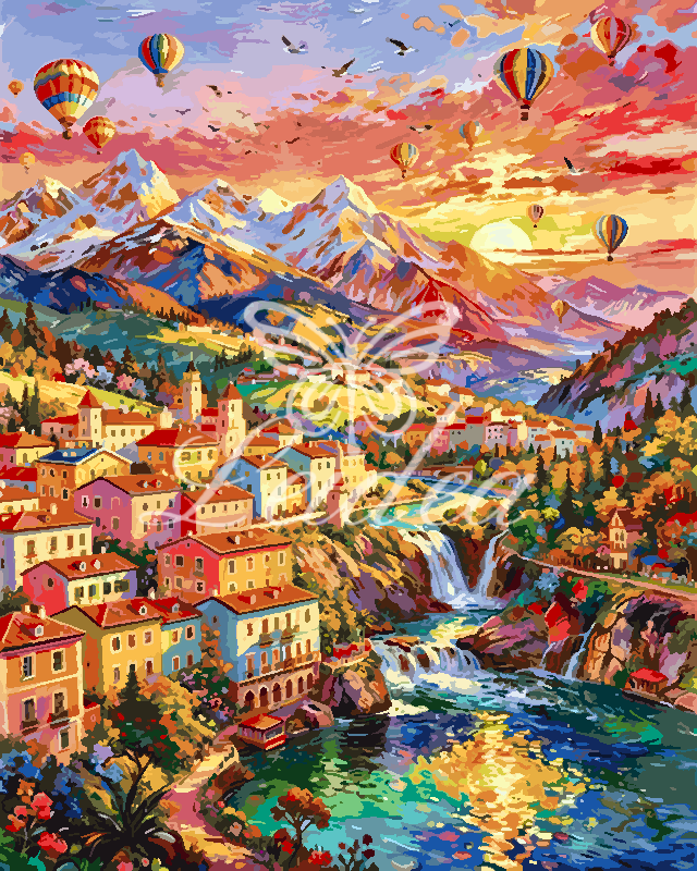 Vibrant Valley Sunrise Paint By Numbers