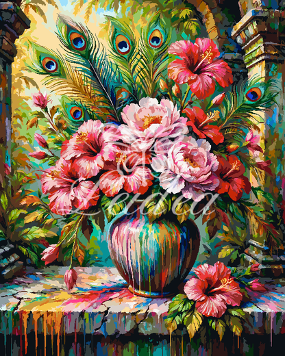 Vibrant Floral Canvas