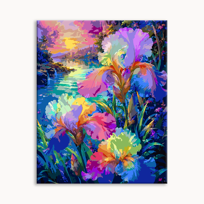 Vibrant Iris Watercolor
