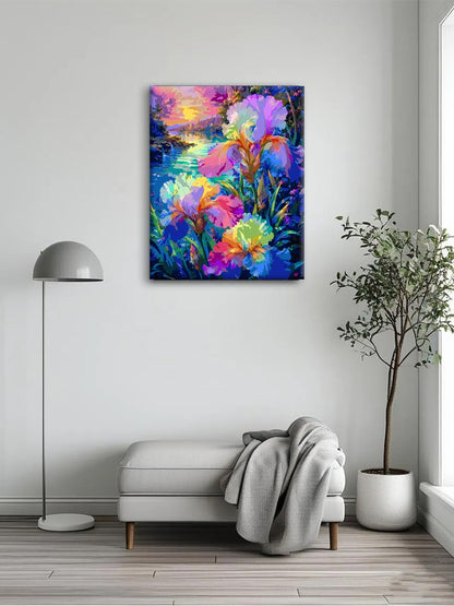Vibrant Iris Watercolor