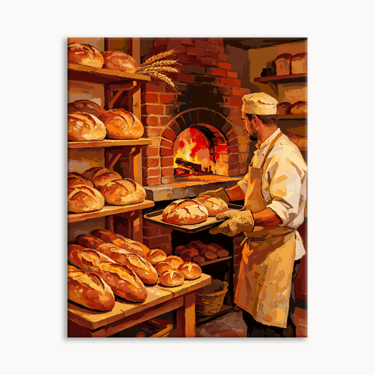 Vintage Bakery Oven Paint By Numbers