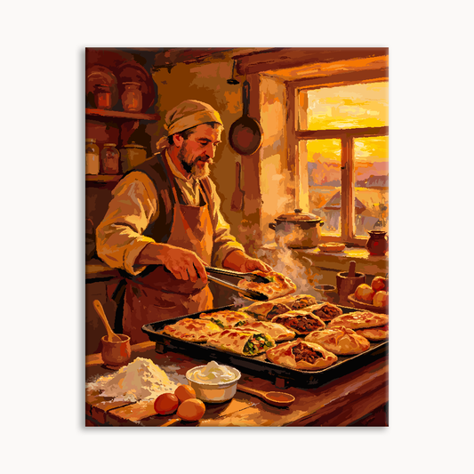Vintage Baking House Paint By Numbers