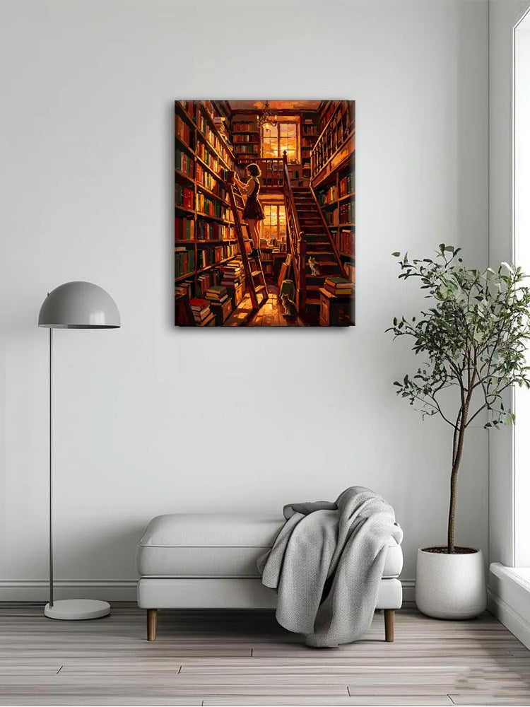 Vintage Book Nook Paint By Numbers