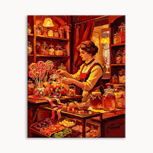 Vintage Candy Shop Paint By Numbers