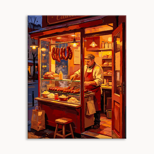Vintage Deli Store Paint By Numbers
