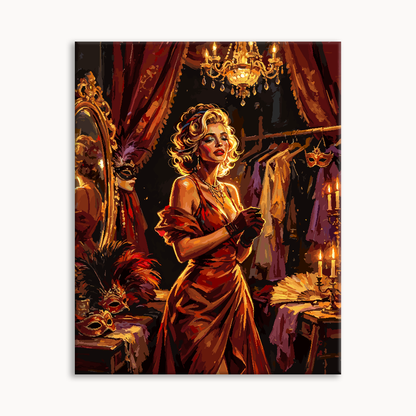 Vintage Salon Lady Paint By Numbers