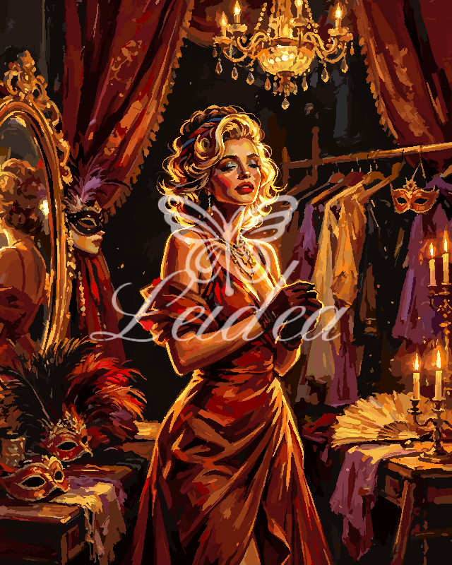 Vintage Salon Lady Paint By Numbers