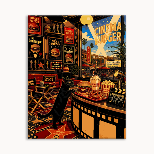 Vintage Cafe Interior Paint By Numbers