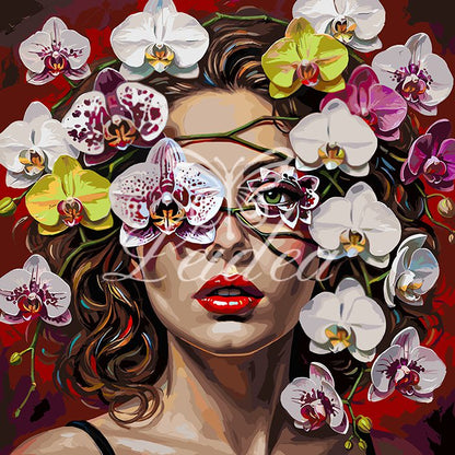 Violet Orchid Curly Canvas
