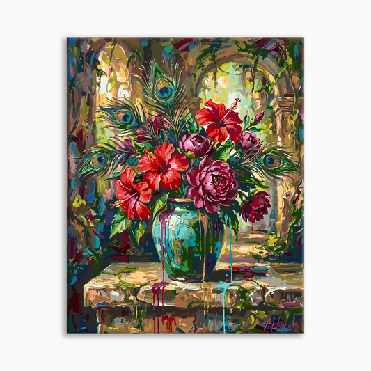Vivid Roses in Turquoise