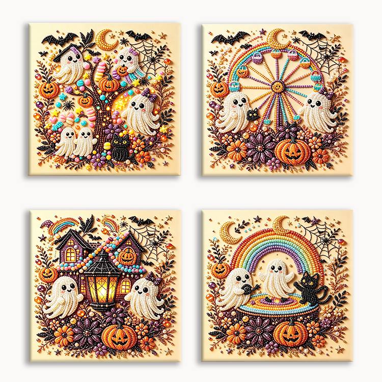 Halloween Theme Pearl Painting Set 4