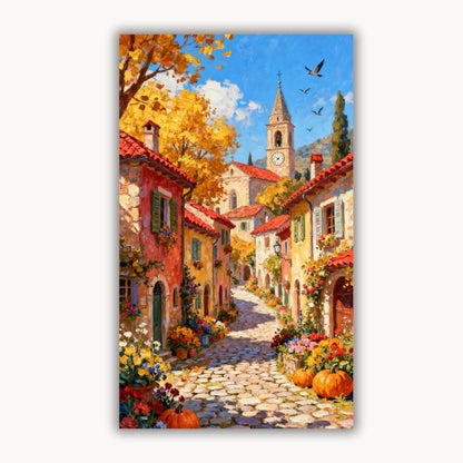 Warm autumn town 1