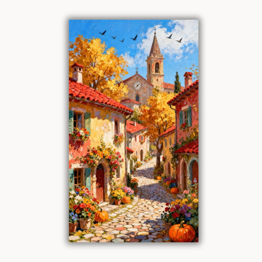 Warm autumn town 2
