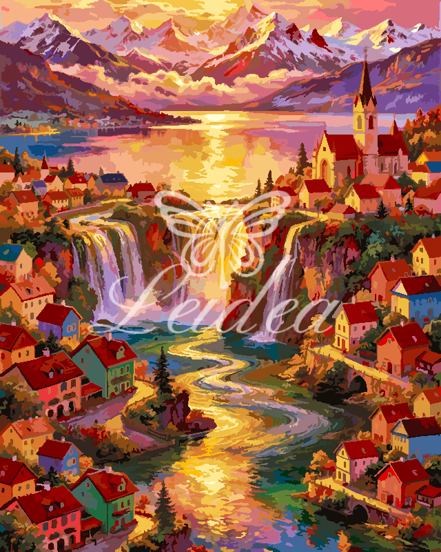 Waterfall Golden Dawn