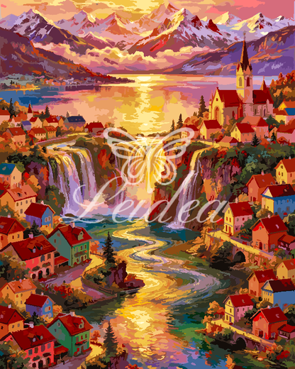 Waterfall Golden Dawn