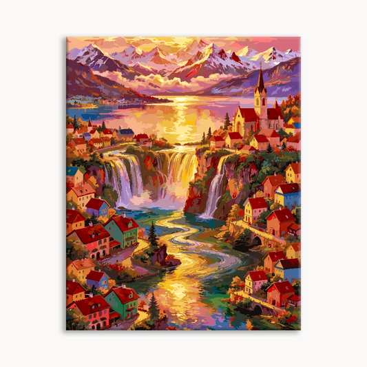 Waterfall Golden Dawn