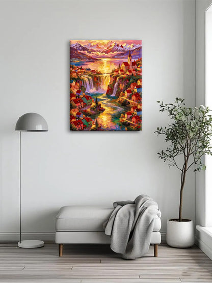 Waterfall Golden Dawn