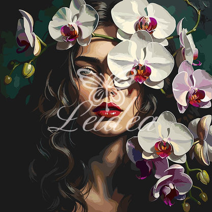 White Orchid Moody Lady