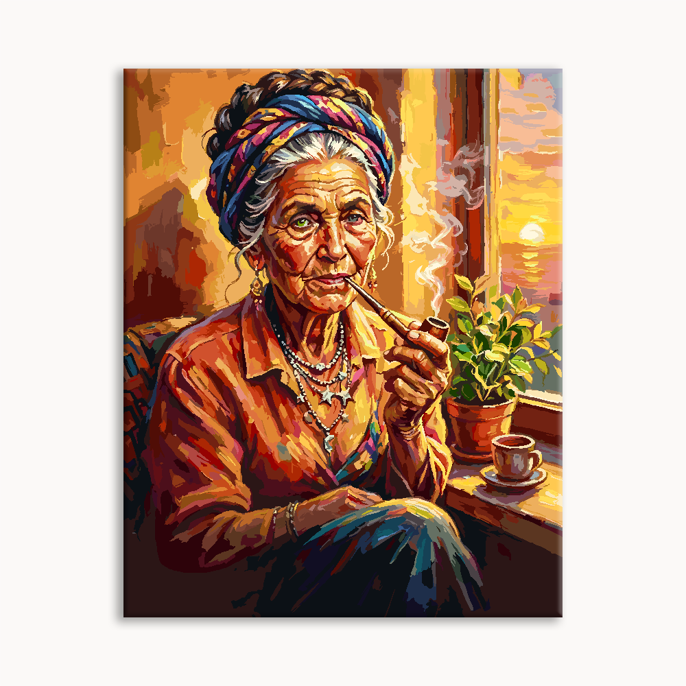 Wise Elder Woman Room Paint By Numbers